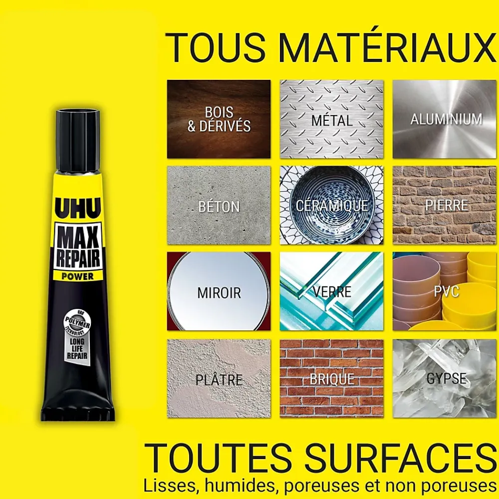 UHU Colle-Colle Max Repair 20 grammes Transparent