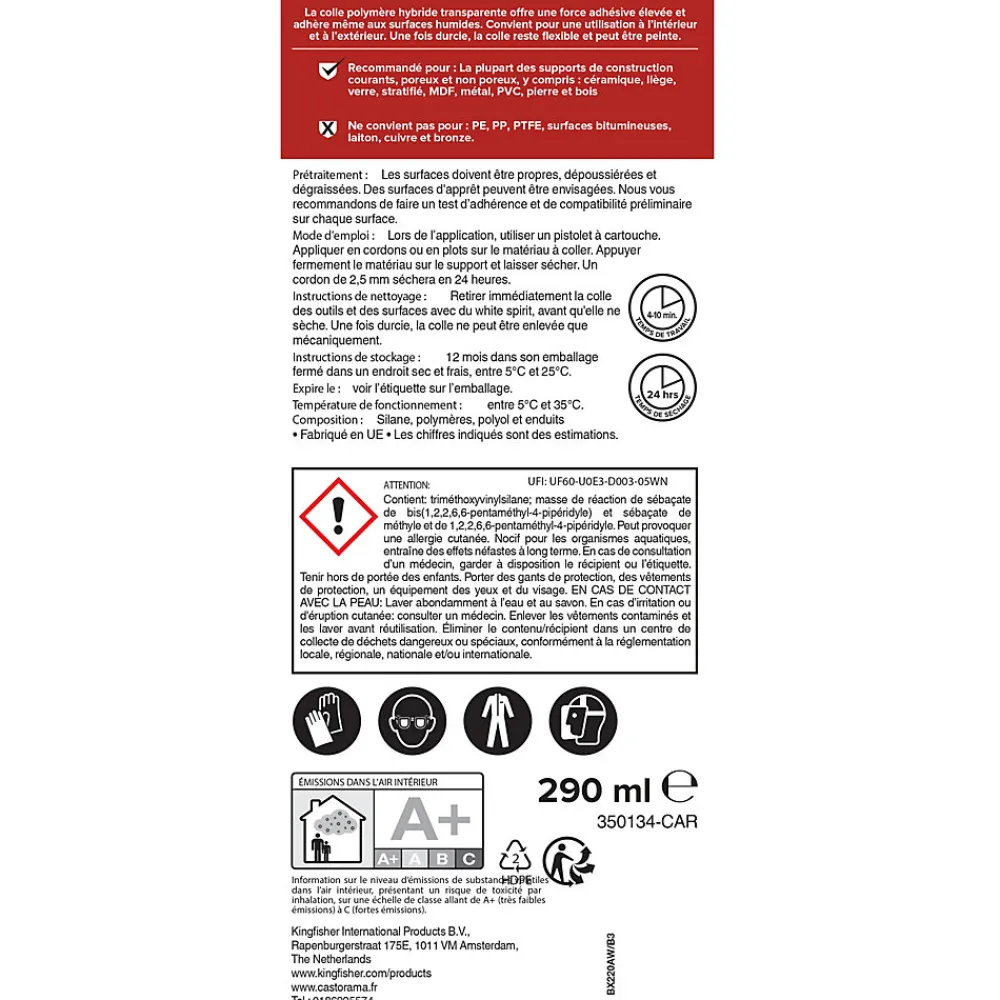 Volden Colle-Colle MS polymère 290 ml transparent