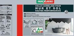 Parexlanko Colle Carrelage-Colle pour carrelage mur et sol intérieur hautes performances blanc 25 kg