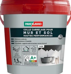 Parexlanko Colle pour carrelage mur et sol intérieur hautes performances blanc 1,5 kg