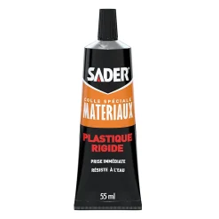 Sader Colle|Colle Pour Cuir, Textile, Caoutchouc Et Plastique-Colle pour plastique rigide - tube de 55 ml,