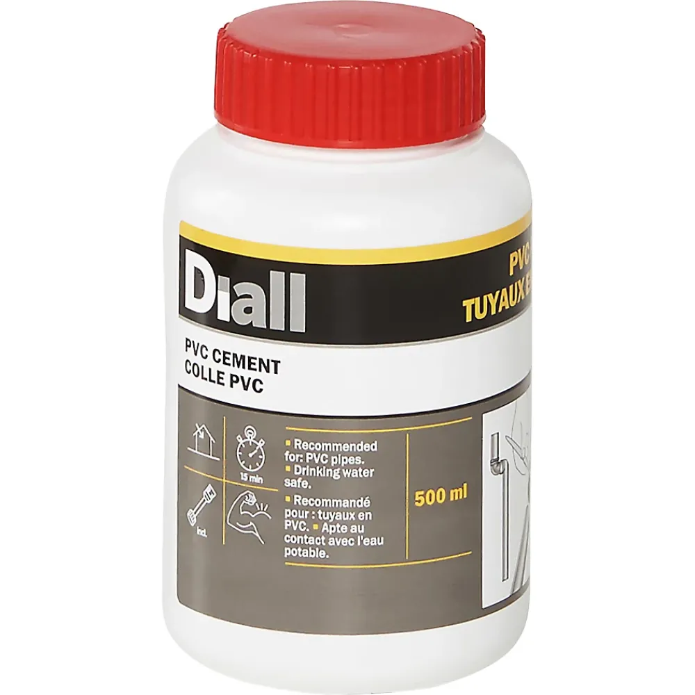 Diall Colle Pour Pvc-Colle pour PVC et tuyau en PVC 500ml