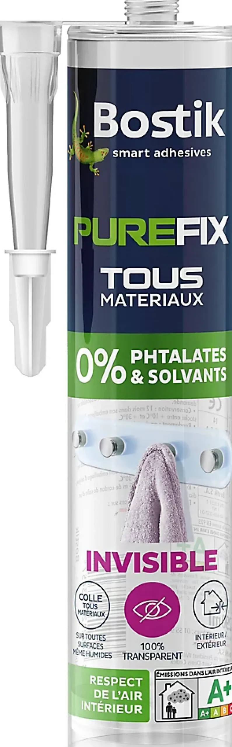Bostik Colle-Colle Purefix tous travaux Invisible 280 ml