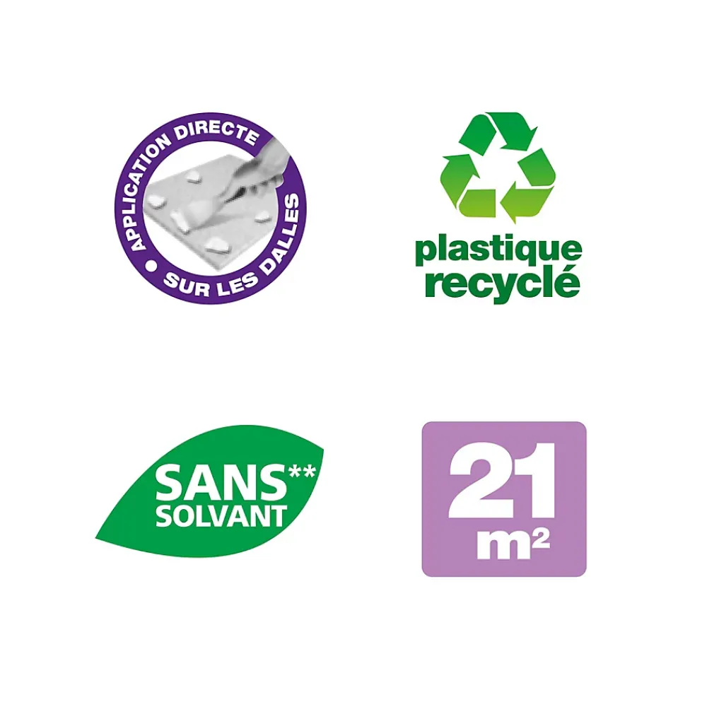 Quelyd Colle|Colle Pour Polystyrène-Colle pour Dalles de plafond Pâte 7 kg