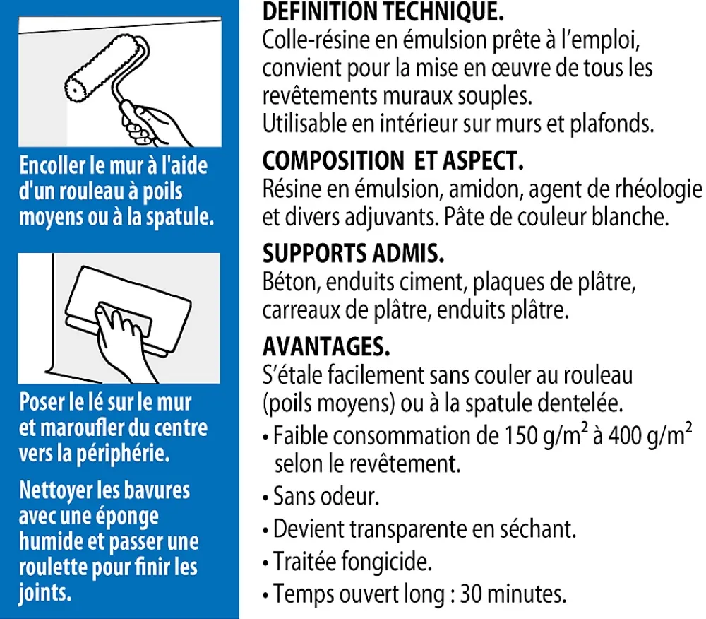 Semin Colle Revêtements de Rénovation Lisse en Pâte , Prête à l'Emploi, Intérieur, Seau de 5 kg (Lot de 2)