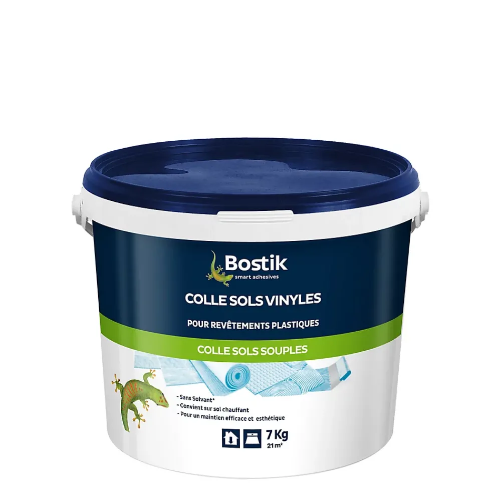 Bostik Colle Sols Souples pour Sols Vinyles - Revêtements Plastiques 7kg