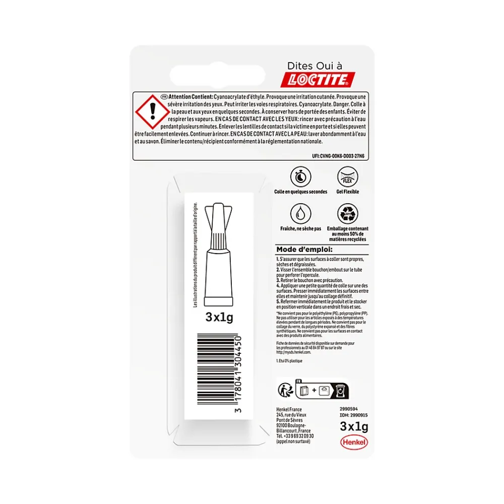 Loctite Colle-Colle Superglue-3 Power Flexgel 3g