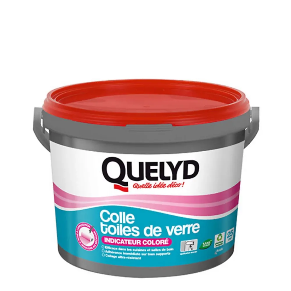 Quelyd Colle toile de verre pâte avec indicateur coloré 5kg