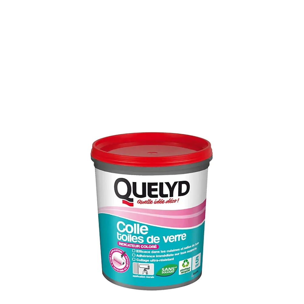 Quelyd Colle Papier Peint-Colle toile de verre pâte avec indicateur coloré 1kg