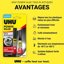 UHU Colle Power glue tous plastiques format gel
