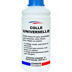 Codève Bois Colle Universelle - 1 L - Codeve Bois - Pour L'assemblage Polyvalent D'un Cuir, Tissu, Bois, Liège, Mousse Ou Carton.