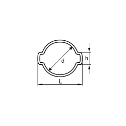 Acton Tube Et Raccord Cuivre-Collier de serrage 2 oreilles W1 2EC 22/25mm - - 2EC 22-25