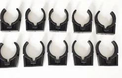 Codital Colliers PVC de fixation à clip pince ouverte PVC 50mm (Lot de 10)