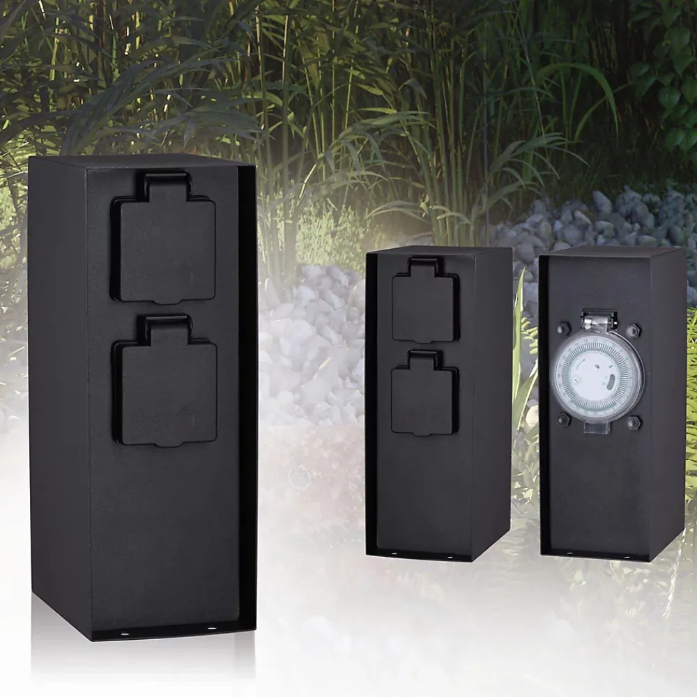 Paulmann Colonne de prises Rio Horloge de programmation IP44 Anthracite