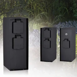 Paulmann Colonne de prises Rio Interrupteur crépusculaire IP44 Anthracite