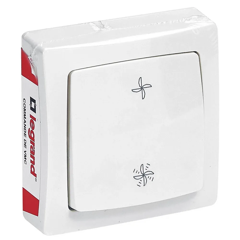 Legrand Interrupteur En Saillie-Commande pour VMC en saillie blanc 10A