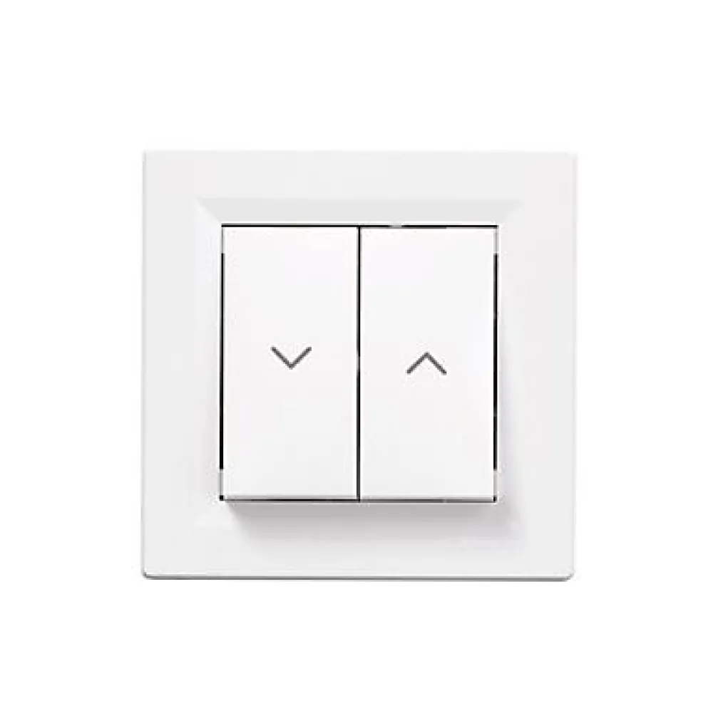 Schneider electric Commande volet roulant 2 boutons complet Asfora blanc