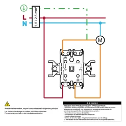 Schneider electric Commande volet roulant 2 boutons complet Asfora blanc