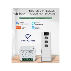 Somlife Commutateur de volet et rideau Wifi Rf Tuya Smart Life Module pour volet roulant 433 mhz