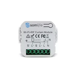 Somlife Commutateur de volet et rideau Wifi Rf Tuya Smart Life Module pour volet roulant 433 mhz
