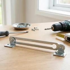Diall 2 compas coulisseaux avec arrêt relevable L. 200 mm