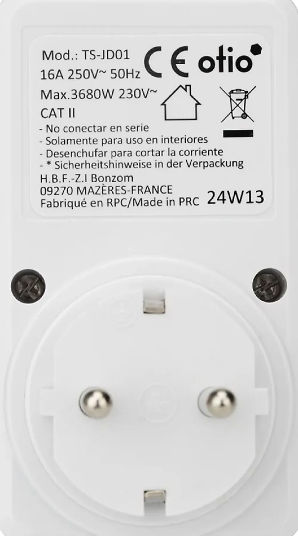 Otio Compteur contrôle d'énergie Schuko -