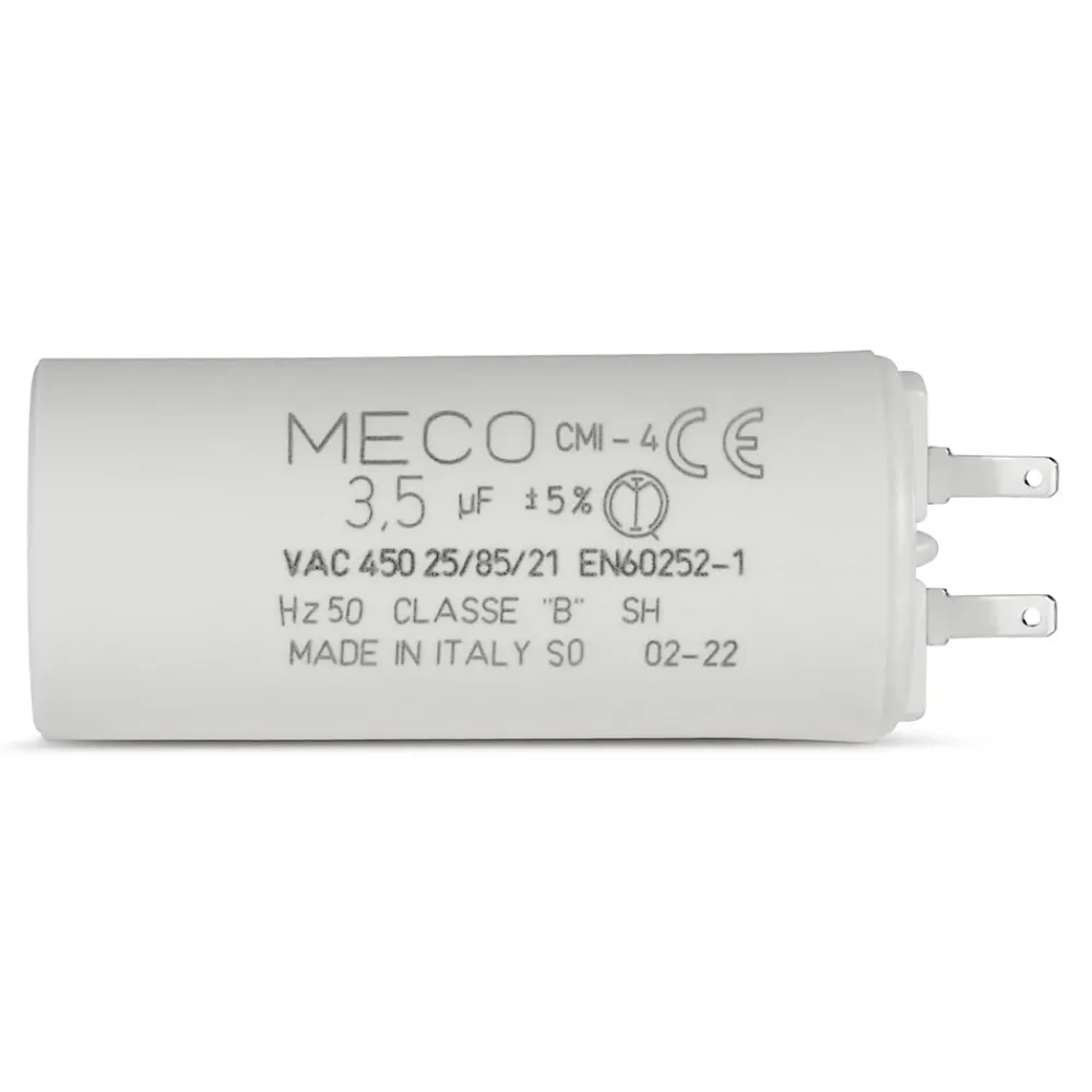 Allotech Fusible-Condensateur MECO 3,5 µF universel (CMI4 354) fond plat et cosses pour moteur de store et électroménager