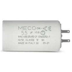 Allotech Condensateur MECO 5,5 µF universel (CMI4 1604) fond plat et cosses pour moteur de store et électroménager