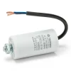Tecnid Fusible-Condensateur de démarrage pour moteurs électriques, 450V, capacité : 80 microfarad, avec câble de 15cm