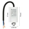 Tecnid Fusible-Condensateur de démarrage pour moteurs électriques, 450V, capacité : 1,5 microfarad, avec câble de 15cm