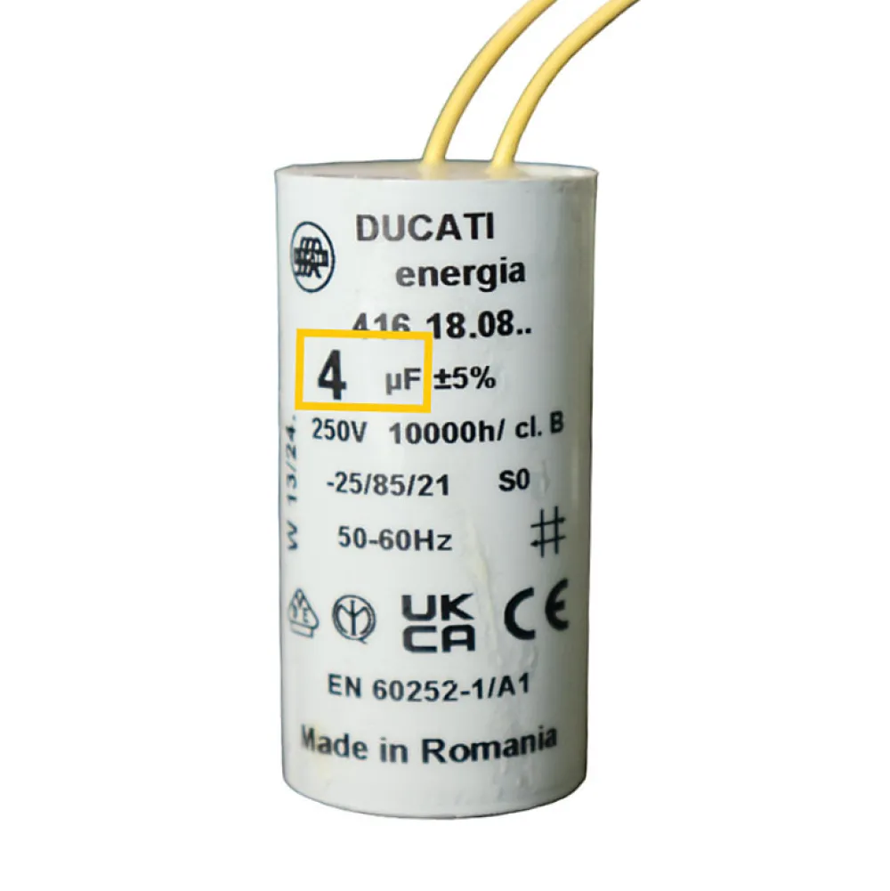 Ducati Fusible-2 Condensateurs, 4 uF, à Connecteurs, pour Moteur Volet Roulant Bubendorff