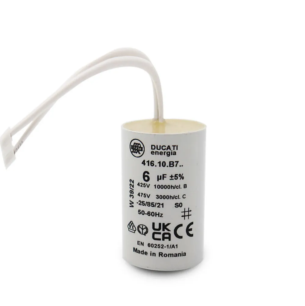 Ducati 2 Condensateurs, 6 uF, à Connecteurs, pour Moteur Volet Roulant Bubendorff