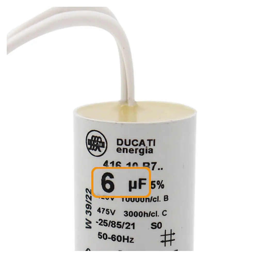 Ducati 2 Condensateurs, 6 uF, à Connecteurs, pour Moteur Volet Roulant Bubendorff