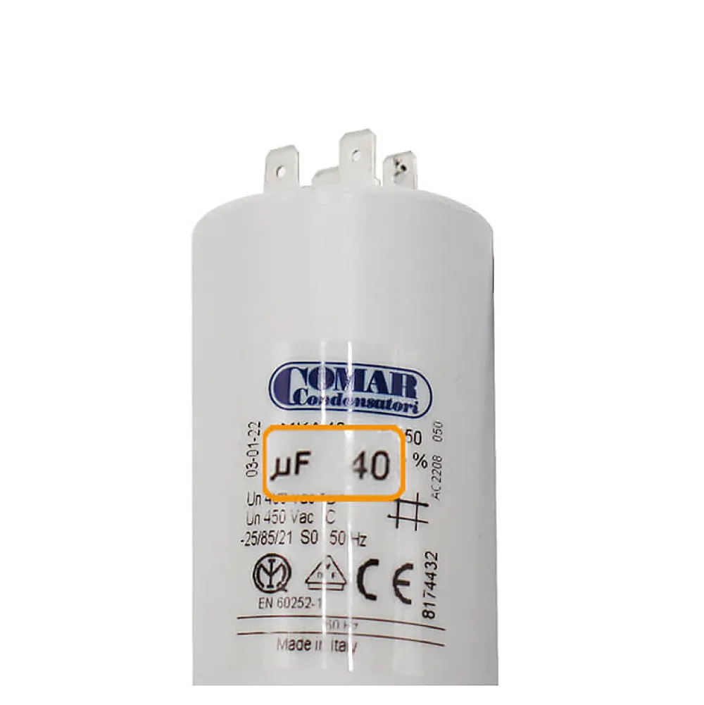 Ducati Fusible-Condensateur, 40 uF, à Cosses, pour Appareils Electriques