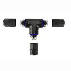 Horoz Electric Fixation Et Raccordement Du Câble-Connecteur de câble étanche en T IP68 3 fils noir