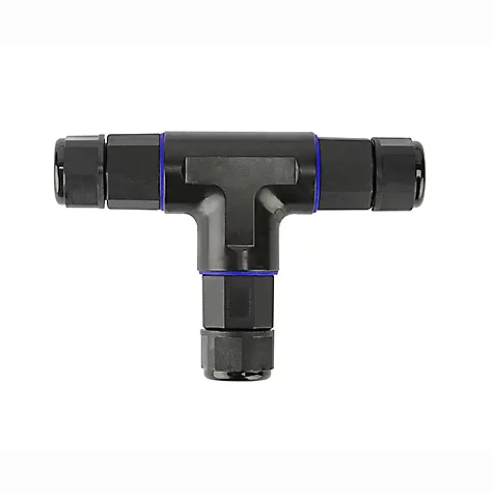 Horoz Electric Fixation Et Raccordement Du Câble-Connecteur de câble étanche en T IP68 3 fils noir