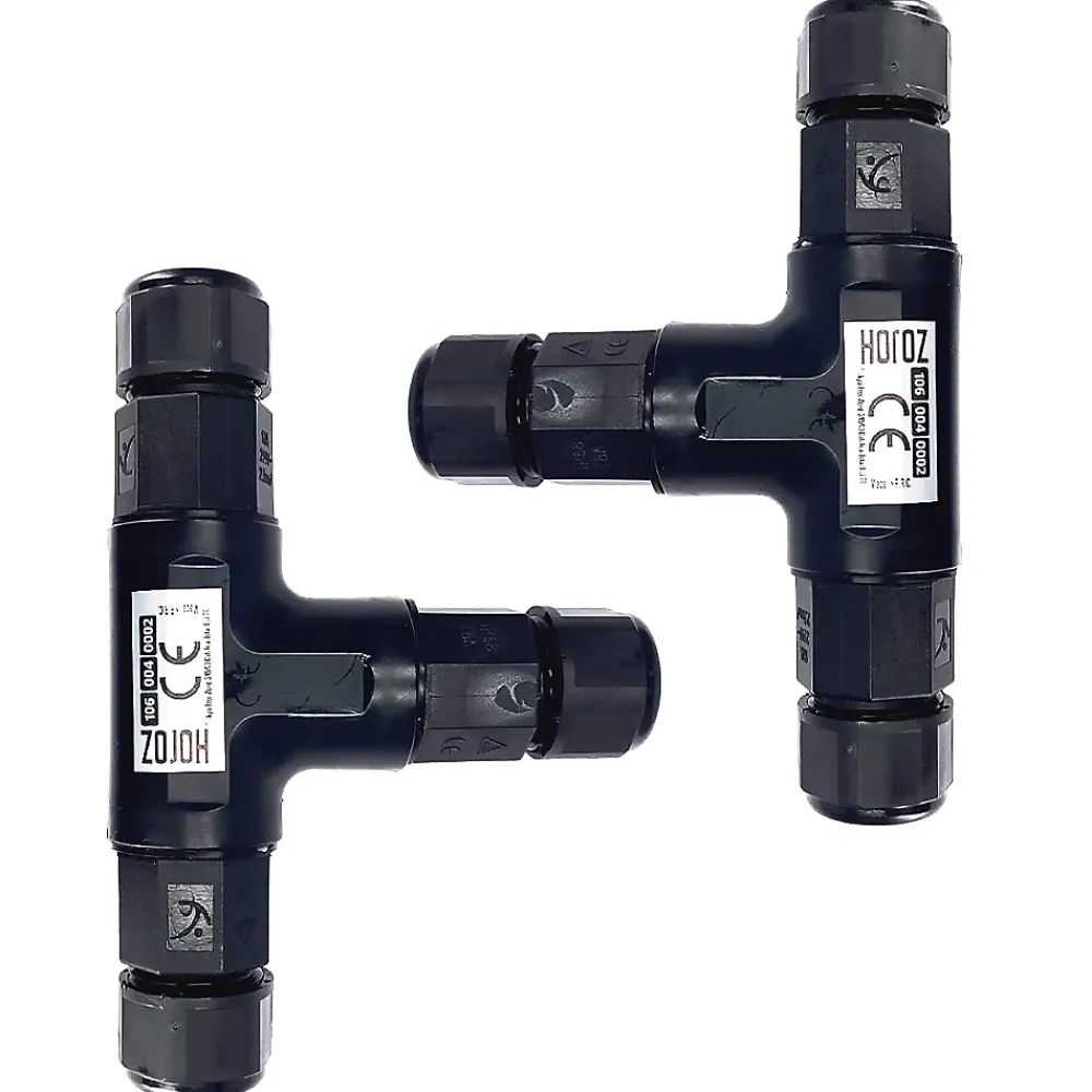 Horoz Electric Connecteur de Câble Étanche, IP68, en T, 0,5-2,5 mm², 16 A, 250 V, 2 pcs