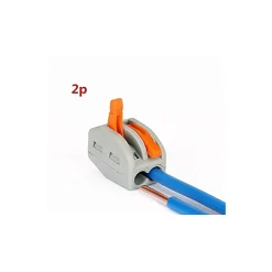 Wago Accessoire De Raccordement-50 connecteur 2 entrées pour fil souple ou rigide