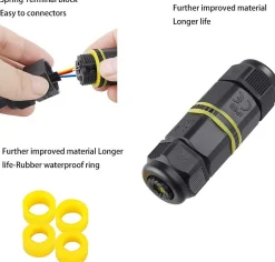 Velamp Fixation Et Raccordement Du Câble-Connecteur électrique 3 pôles, IP68