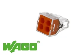 Wago Accessoire De Raccordement-100 connecteurs 4 entrées (orange)