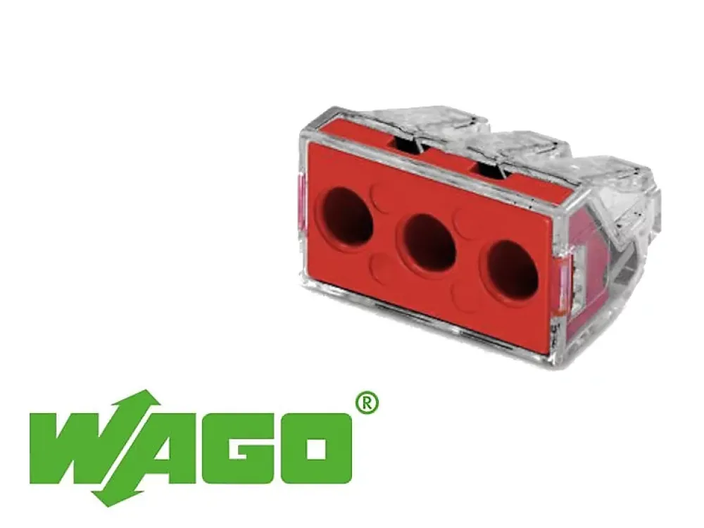 Wago Accessoire De Raccordement-50 connecteurs 3 entrées (rouge) pour fil 6mm