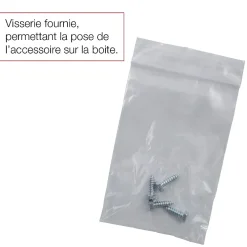 Renz Support De Boîte Aux Lettres-Console murale à visser Soléa Noir Sablé RAL 2100 MS