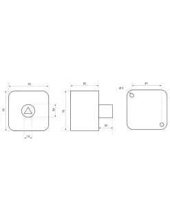 Thirard Autre Commande Modulaire-Contacteur à clé pompier en applique triangle 14mm -