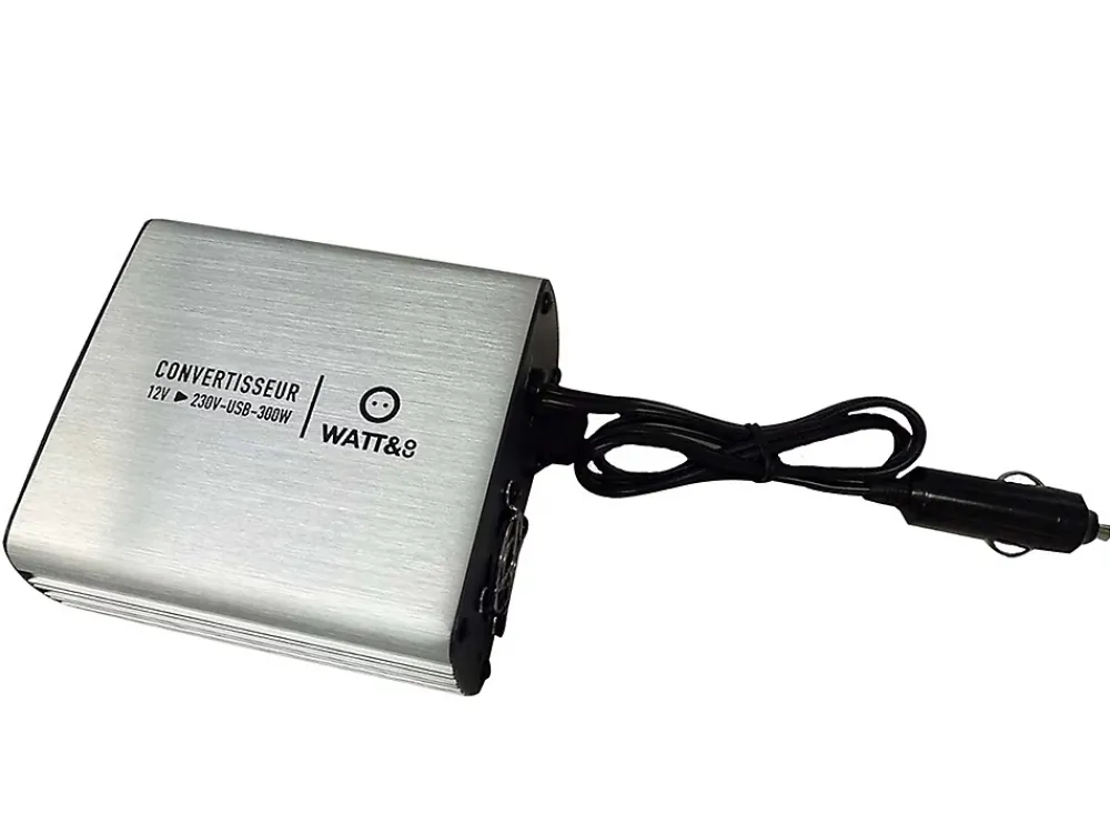 Watt & Co Transformateur, Convertisseur Et Chargeur Usb-Convertisseur voiture 12V en 220V 300W Watt&Co + sortie USB