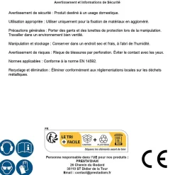 D-Work 4 Coques de 20 Vis Bois Tête Fraisée F/Partiel 6 x 100 mm - Zingué blanc -