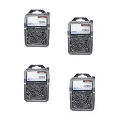 D-Work 4 Coques de 100 Vis Bois Tête Fraisée Pozidriv 4 x 25 mm - Inox A2 -