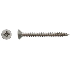 D-Work 4 Coques de 100 Vis Bois Tête Fraisée Pozidriv 4 x 25 mm - Inox A2 -