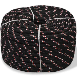 Vidaxl Corde, Fil Et Ficelle-Corde de bateau Polypropylène 8 mm 100 m Noir