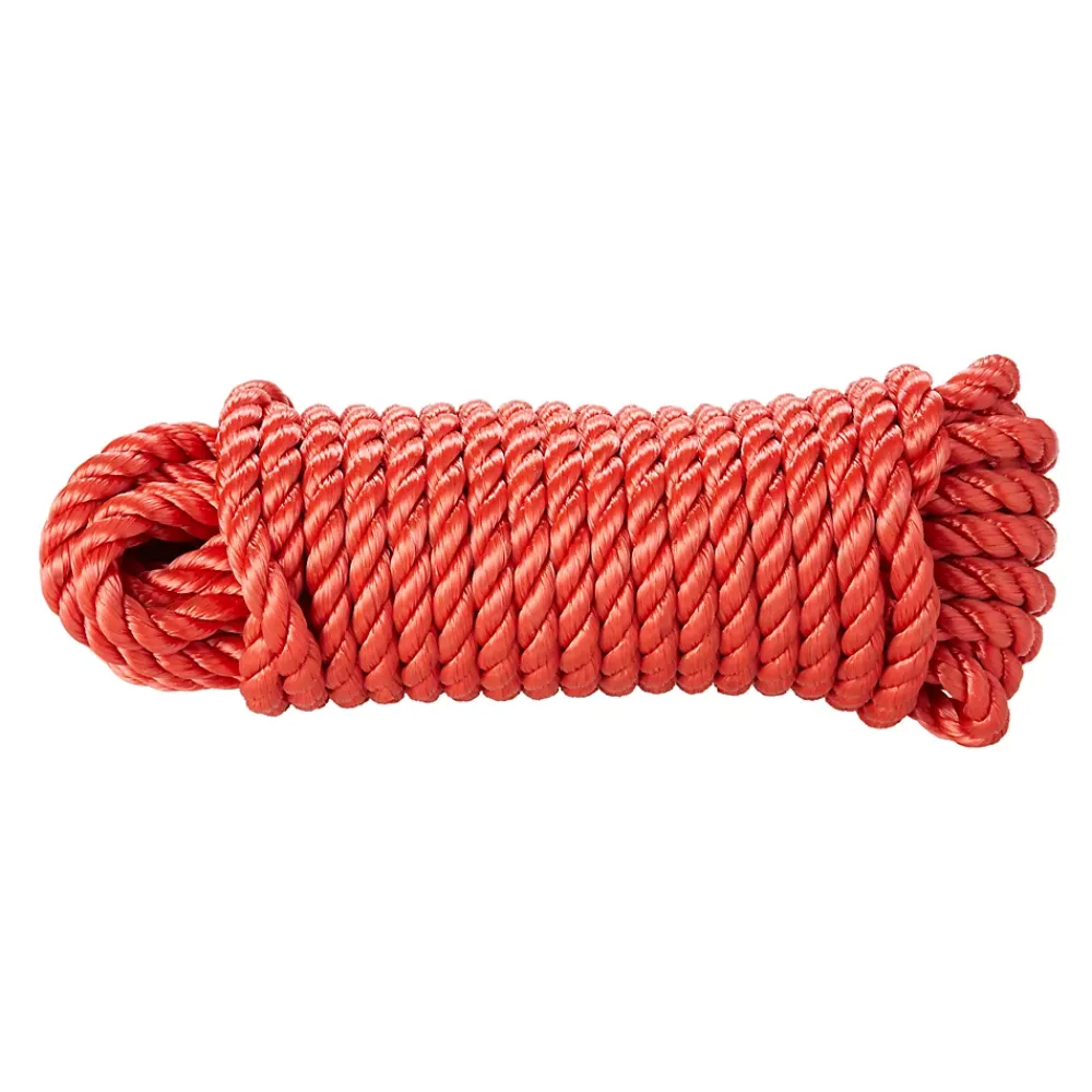 Diall Corde, Fil Et Ficelle-Corde torsadée en polypropylène rouge ø14 mm, 7.5 m