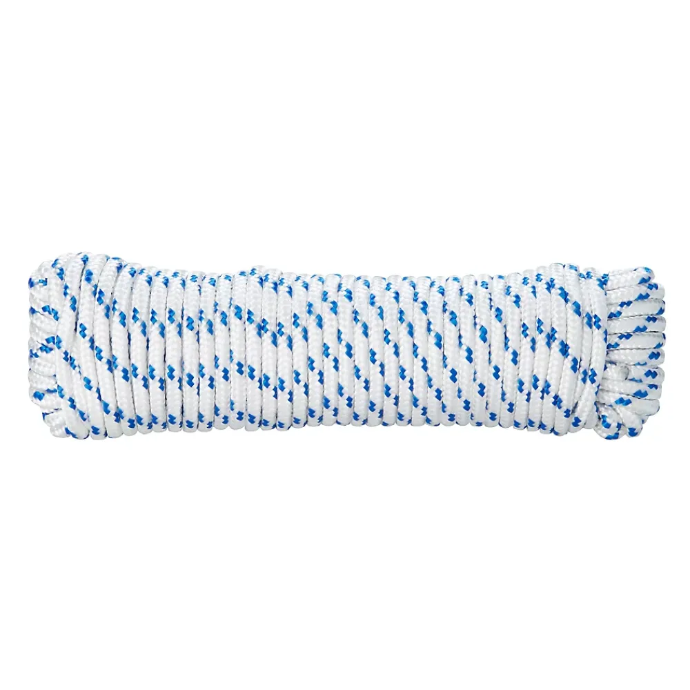 Diall Corde, Fil Et Ficelle-Corde tressée en polypropylène blanche et bleue ø6 mm, 20 m